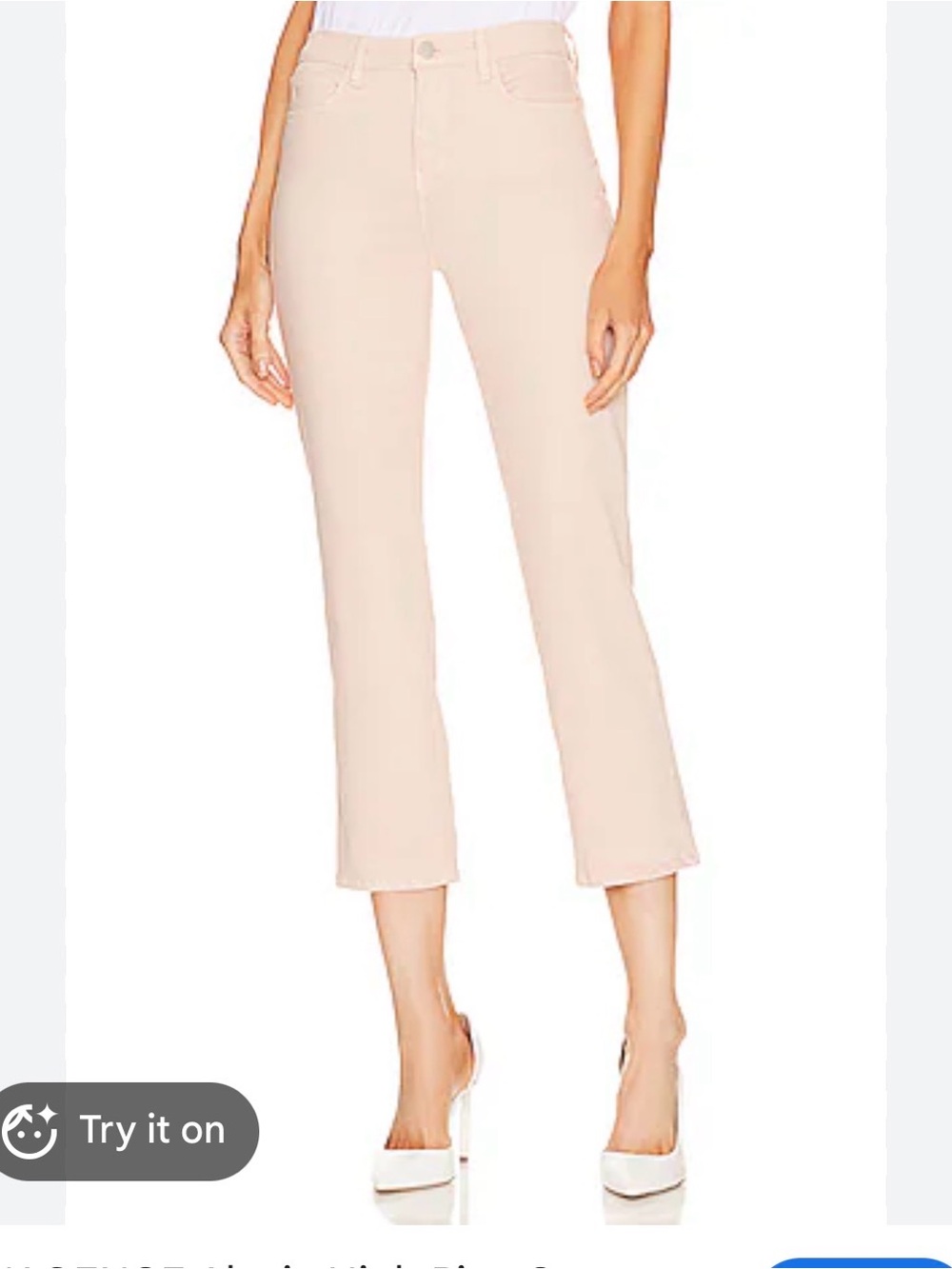 L'AGENCE Blush Cropped Straight Jeans